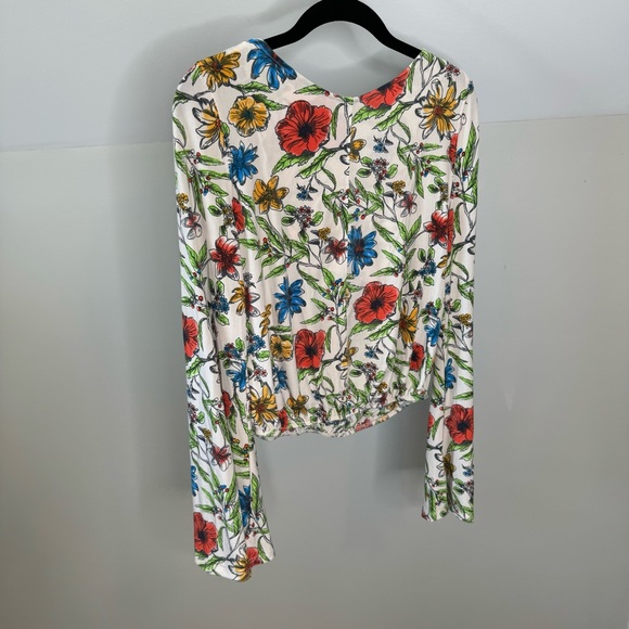 Free People Gardenia Combo Floral Long Sleeve Blouse NWT Soft - Picture 8 of 8